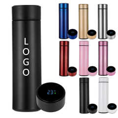 Wholesale Custom 16oz 17oz Smart Thermos with Temperature Water Bottle with Printing Logo Custom Packaging Business Gift Box
