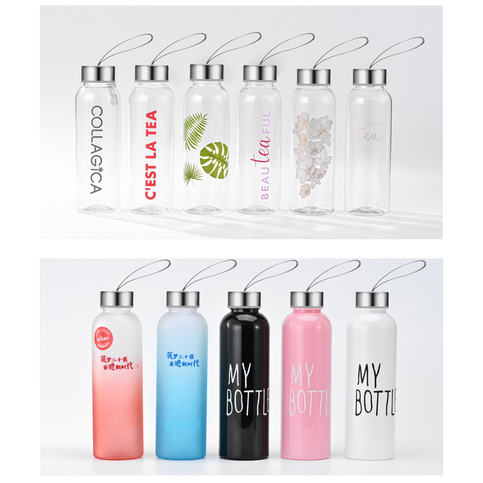 Wholesale Custom Water Bottle Portable 700ml Glass Bottles Glass Coffee Mugs Transparent Water Bottle Promotional Gift Cup