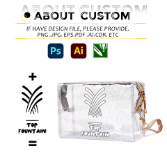 Promotional Custom Cosmetic Bag with logo Transparent PVC Cosmetic Bags Personalized Cosmetic Travel Bag