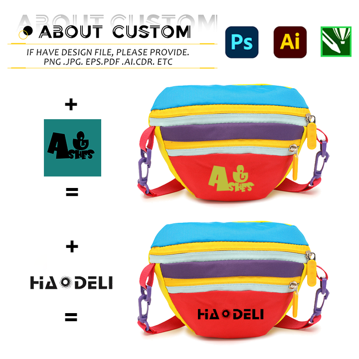 Custom logo Men's Waist Bag Outdoor Travel Waterproof Waist Bag Multicolor Nylon Crossbody Bag Custom logo