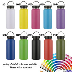 Custom Logo Stainless Steel Sports Water Bottle  Wholesale Large Capacity Wide Mouth Insulated Cup Portable Outdoor Water Cup