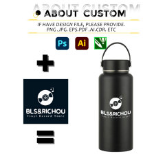 Custom Logo Stainless Steel Sports Water Bottle  Wholesale Large Capacity Wide Mouth Insulated Cup Portable Outdoor Water Cup