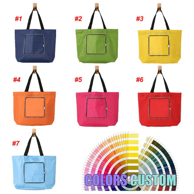 Wholesale Custom Shopping Bags with Logos Foldable Grocery Bag Portable Oxford Waterproof Tote Bags with Custom Printed logo