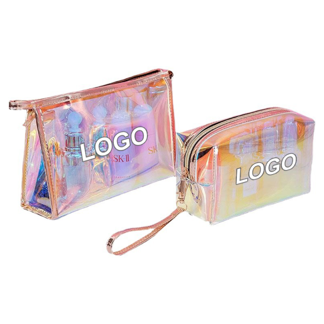 Promotional Transparent Cosmetic Bags Personalized Toiletry Bags for Women Outdoor Waterproof Cosmetic Travel Bag with logo