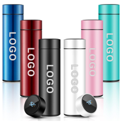 Promotional Business Gift Stainless Steel Water Bottles Smart Temperature Display  Free Samples Custom Water Bottle with logo