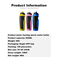Custom logo BPA Free 600ml Plastic Sports Water Bottle Promotional Squeeze Bottle Outdoor Squeeze Cycling Sports Water Cup