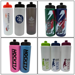 Promotional Custom Squeeze Bottle with logo Plastic Sports Bottle Outdoor Sports Ice Hockey Sports Water Bottle
