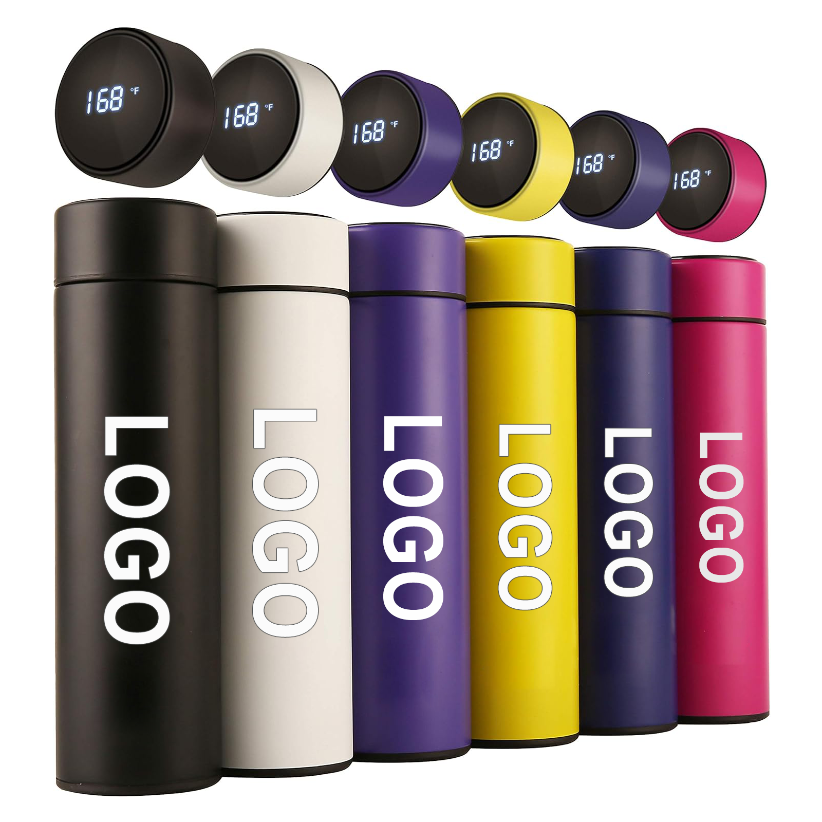 Wholesale Custom Water Bottle with logo Reusable Smart Water Bottle with LED Temperature Display Stainless Steel Water Bottles