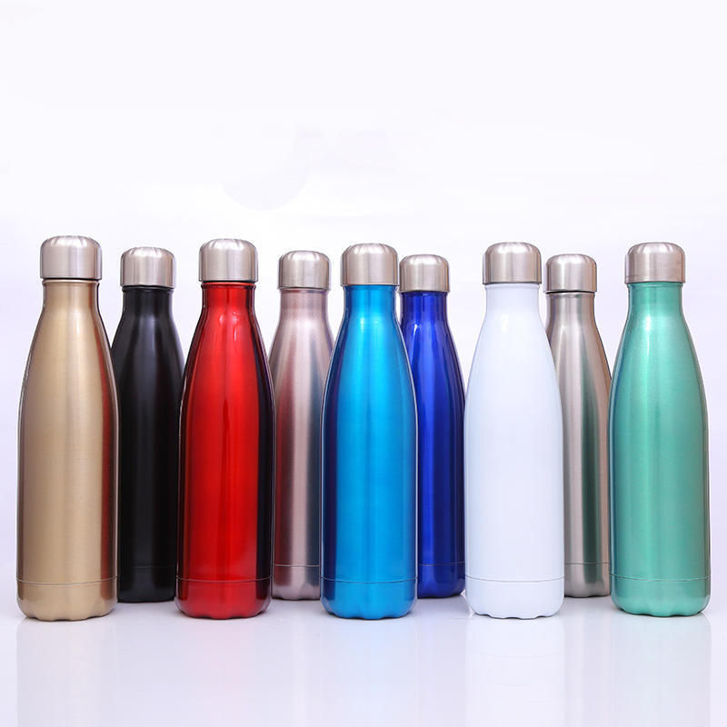 Custom Vacuum Insulated Cup Stainless Steel Sport Water Bottle With Custom Logo Pattern Custom Sports Cola Bottle