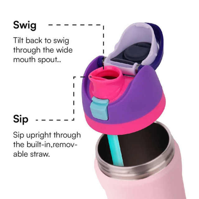 Promotional Gift 16oz Outdoor Sports Vacuum Insulated Flask Wholesale Customized Water Bottle Stainless Steel Thermos Cup