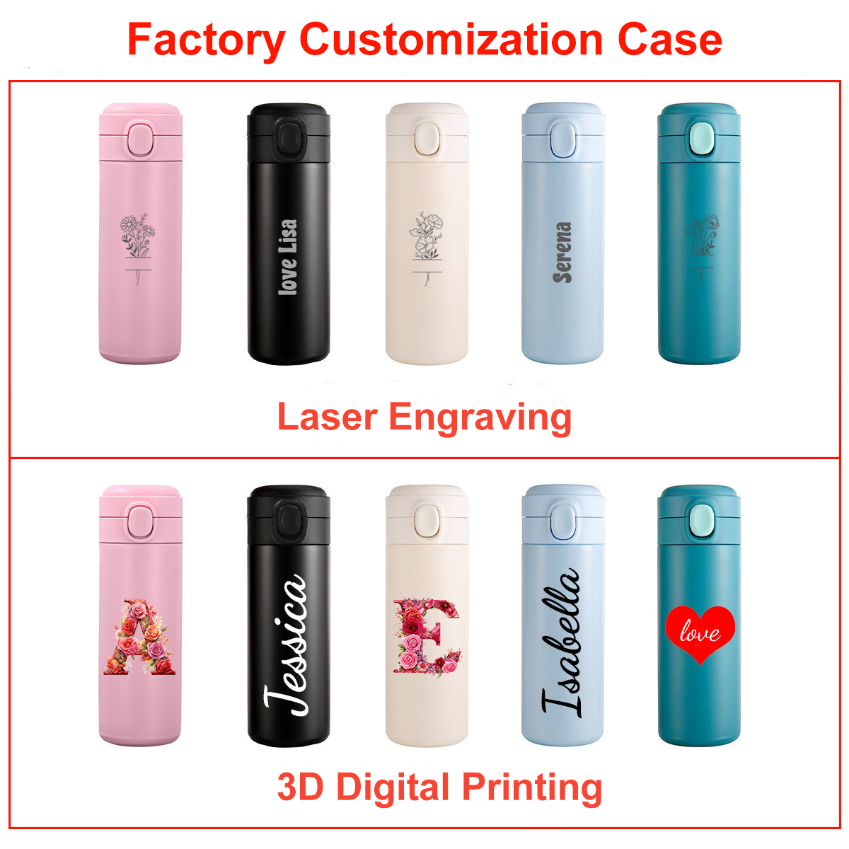 Factory Customized LOGO Insulated Water Cup Outdoor Sports Water Bottle Stainless Steel Vacuum Insulated Water Bottle