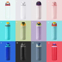 Promotional Gift 16oz Outdoor Sports Vacuum Insulated Flask Wholesale Customized Water Bottle Stainless Steel Thermos Cup