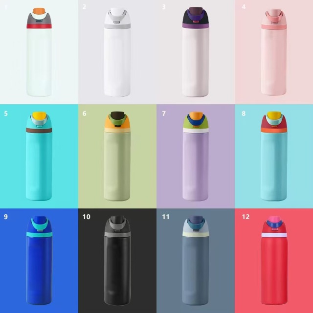 Promotional Gift 16oz Outdoor Sports Vacuum Insulated Flask Wholesale Customized Water Bottle Stainless Steel Thermos Cup