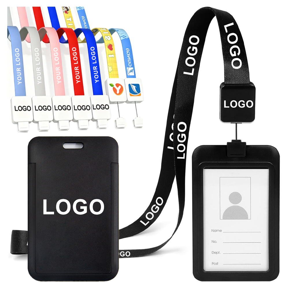 High Quality ABS Material Retractable Badge Reel Company Staff ID Card Holder Personalized Custom Work Badge Card Holder
