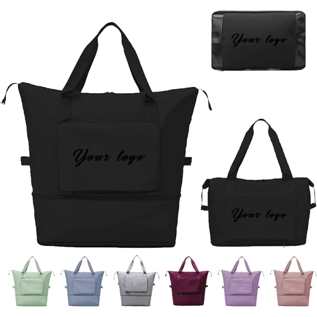 Wholesale Custom Brand Logo Sports Gym Travel Bag Luggage Bag Waterproof Portable Folding Storage Bag Women Travelling Travel