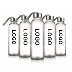 Wholesale Custom Water Bottle Portable 700ml Glass Bottles Glass Coffee Mugs Transparent Water Bottle Promotional Gift Cup