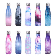 Custom Vacuum Insulated Cup Stainless Steel Sport Water Bottle With Custom Logo Pattern Custom Sports Cola Bottle