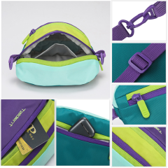 Custom logo Men's Waist Bag Outdoor Travel Waterproof Waist Bag Multicolor Nylon Crossbody Bag Custom logo