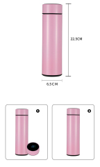 Wholesale Custom 16oz 17oz Smart Thermos with Temperature Water Bottle with Printing Logo Custom Packaging Business Gift Box