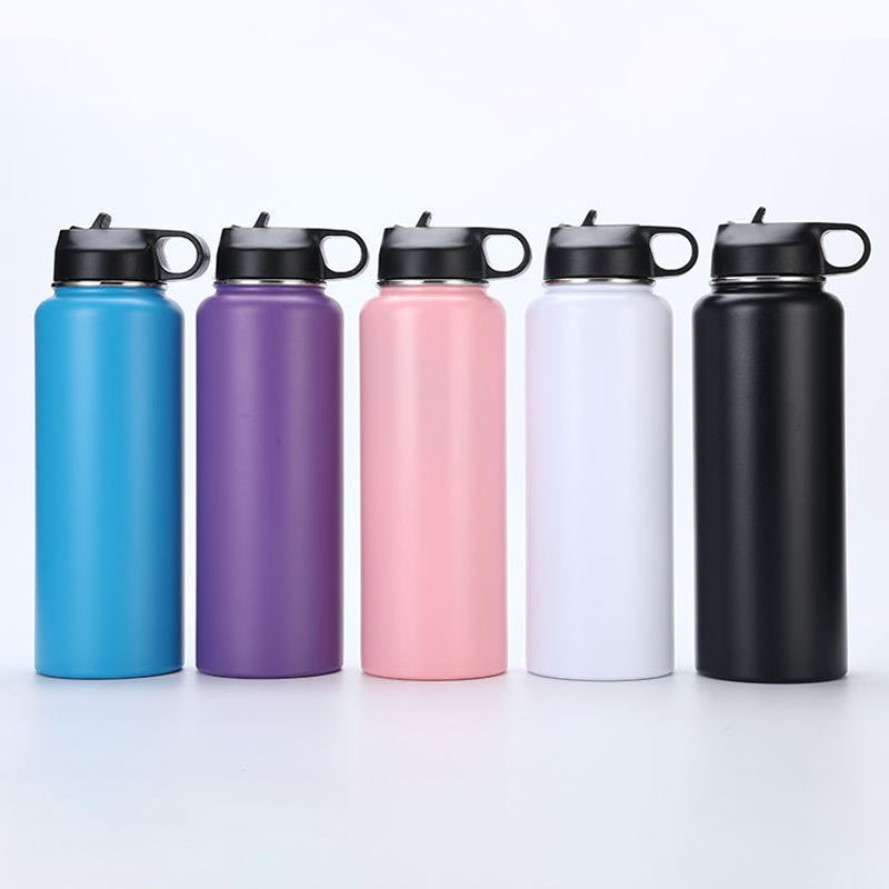 Custom Large Capacity Water Bottle With Company Logo Outdoor Sport Stainless Steel Double Layer Insulation Water Bottle Promo