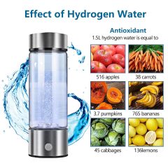 Factory Filter Water Bottle Hydrogen Alkaline Hydrogen Water Bottle Hydrogen Water Generator With Glass Bottle with Custom logo