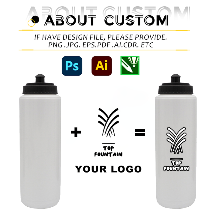 Promotional Custom Squeeze Bottle with logo Plastic Sports Bottle Outdoor Sports Ice Hockey Sports Water Bottle
