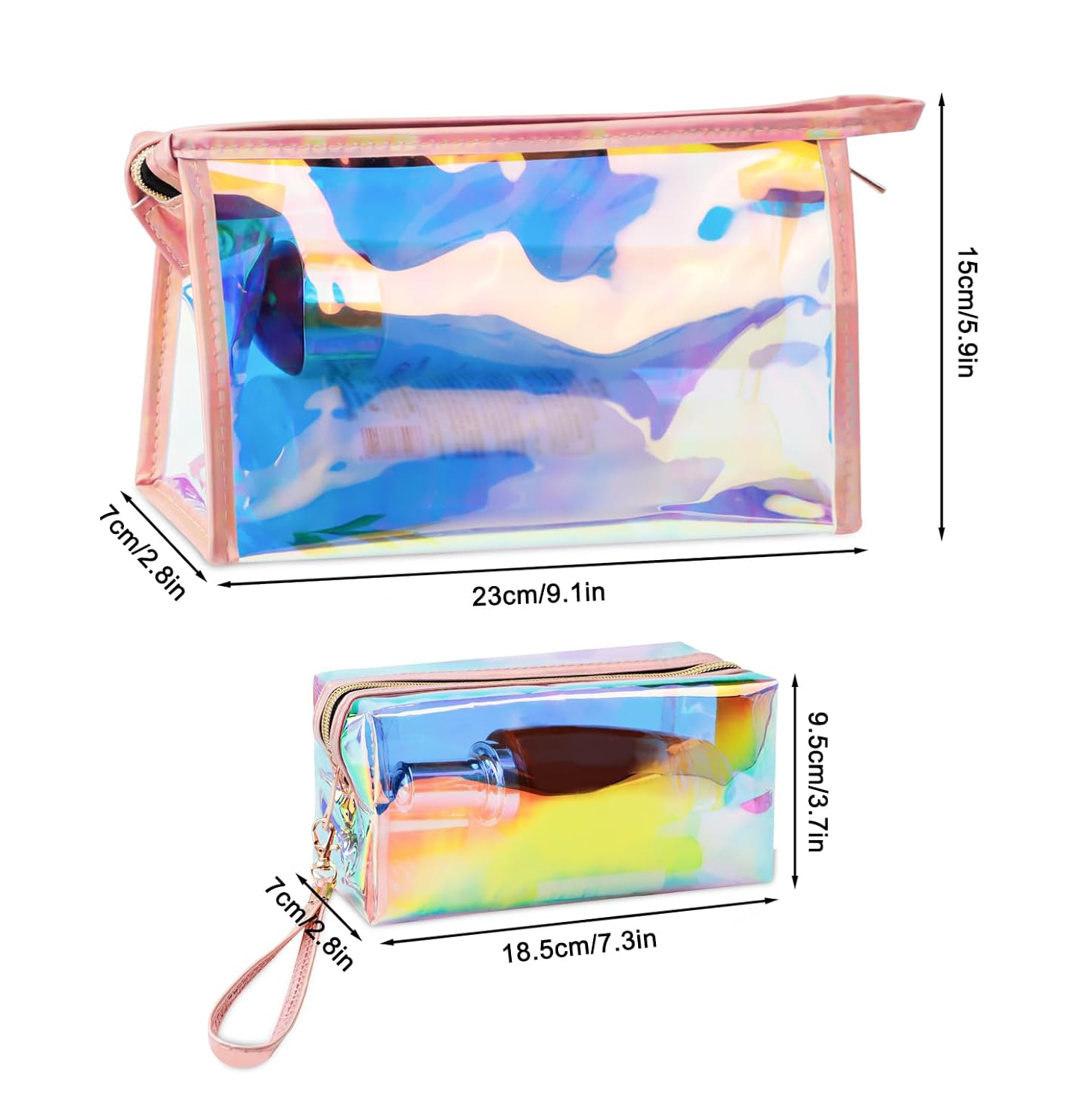 Promotional Transparent Cosmetic Bags Personalized Toiletry Bags for Women Outdoor Waterproof Cosmetic Travel Bag with logo