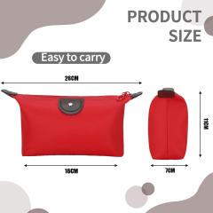 Promotional Candy Color Cosmetic Storage Makeup Bag Summer Travel Portable Foldable Clutch Women Bag with Customized Logo