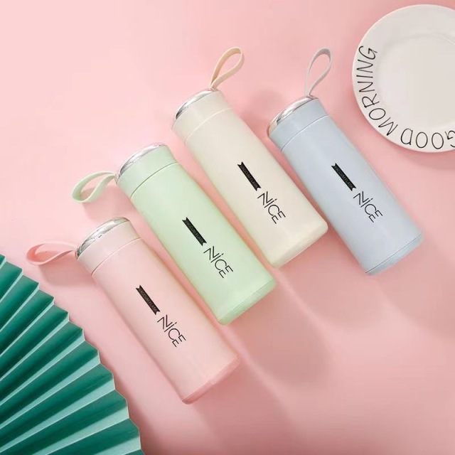 Custom Tea Water Bottle With Logo Wholesale Glass Vacuum Cupping 13oz Glass Drinking Water Bottle 400ml Glass Thermos Cup