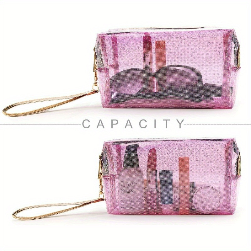 Promotional Custom Cosmetic Bag with logo Transparent PVC Cosmetic Bags Personalized Cosmetic Travel Bag