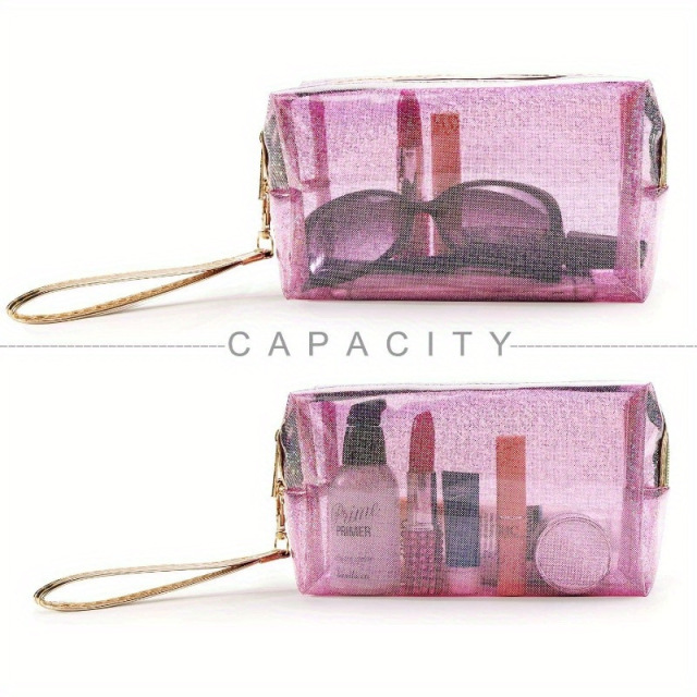Promotional Custom Cosmetic Bag with logo Transparent PVC Cosmetic Bags Personalized Cosmetic Travel Bag