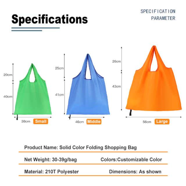 New Products Waterproof 210T Polyester Shopping Bag with logo Wholesale Custom Eco Bag Foldable Grocery Totes Bag