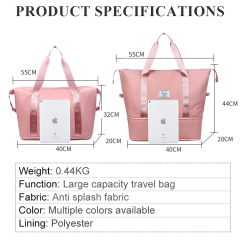 Factory Foldable Duffel Bag Custom Logo Waterproof Duffle Bag Yoga Sports Weekend Shoulder Gym Travel Tote Logo Bag for Women