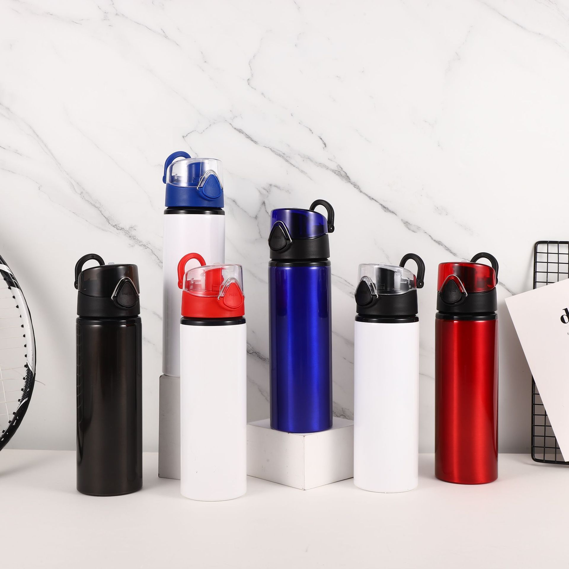 Customized Promotion 20oz Water Bottle Flask Vacuum Insulated with Company Logo Outdoor Gym Sport Aluminium or Stainless Steel