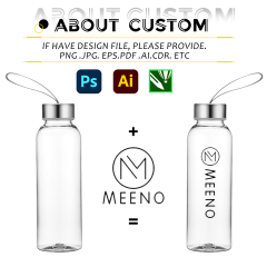 Wholesale Custom Water Bottle Portable 700ml Glass Bottles Glass Coffee Mugs Transparent Water Bottle Promotional Gift Cup
