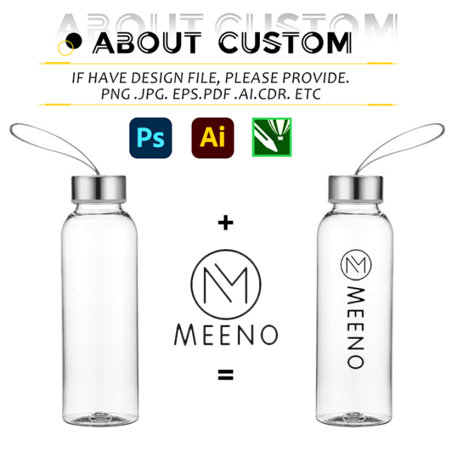 Wholesale Custom Water Bottle Portable 700ml Glass Bottles Glass Coffee Mugs Transparent Water Bottle Promotional Gift Cup