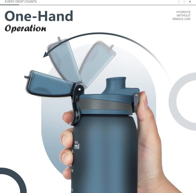 Custom 30oz Sports Water Bottle With Leak Proof Flip Top Lid With Logo BPA Free Tritan Reusable Plastic for Gym and Outdoor