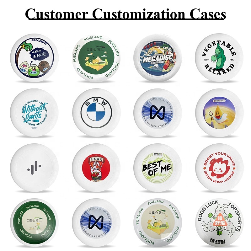 Factory Custom Logo PE Flying Disc Circular Disc  With Logo Blank Plastic Pet Golf Dog Flying Saucer Flying Disc