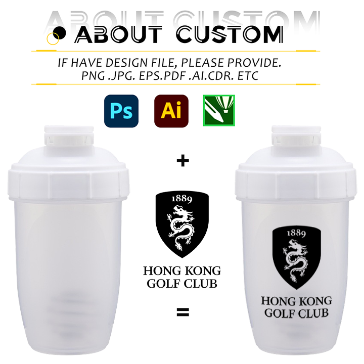 Customized Water Bottle Protein Shaker Bottle Custom Gym Protein Bottles Print Logo BPA Free Sport Shaker Bottle for Promotional