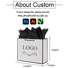 Factory Custom Printed Brand Logo Paper Gift Bag Promotion Luxury Clothing Gift Shopping Black Jewellery Paper Bag With Handle