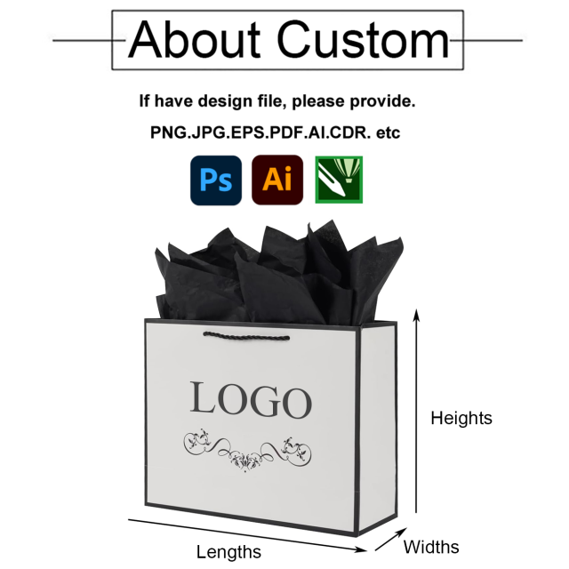 Factory Custom Printed Brand Logo Paper Gift Bag Promotion Luxury Clothing Gift Shopping Black Jewellery Paper Bag With Handle