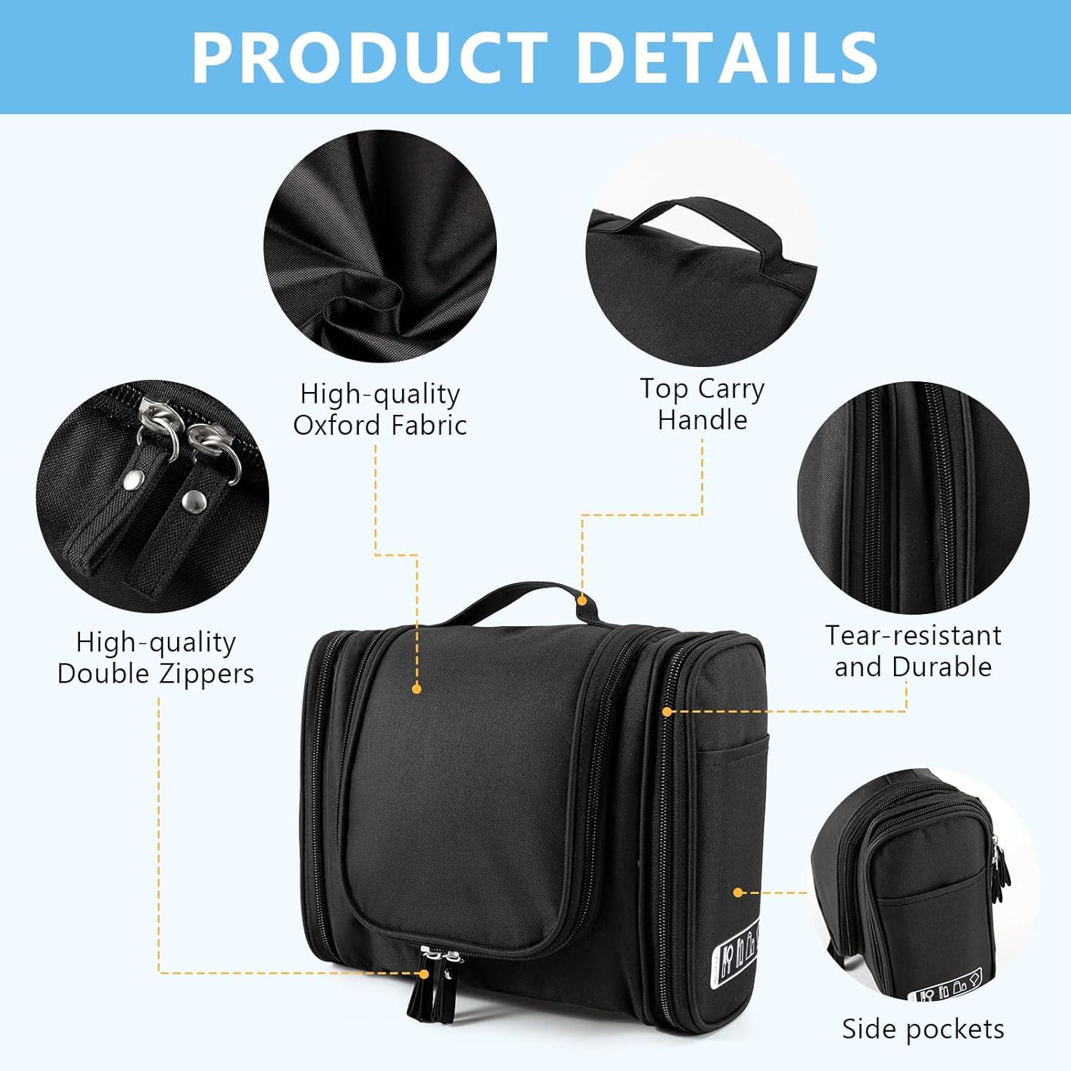Personalized Custom Wholesale Toiletry Bag for Women Outdoor Travel Cosmetic Storage Box Hanging Toiletry Bag with logo