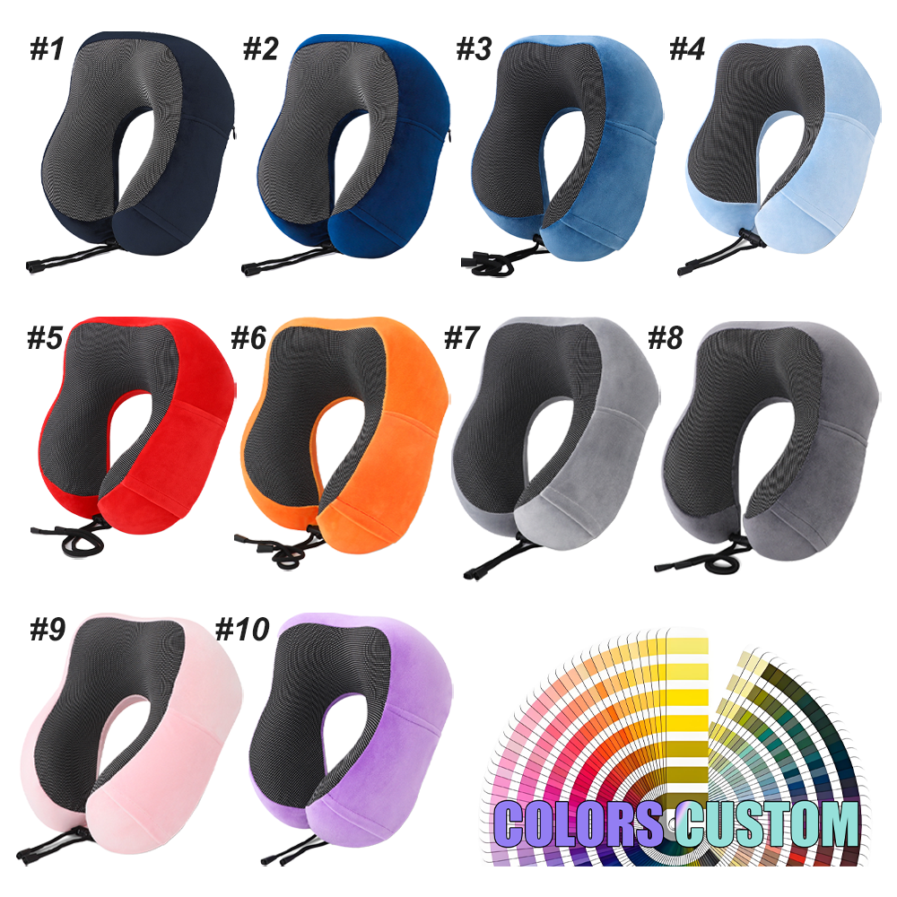 New Products U-shaped Neck Pillow with logo Ergonomic Memory Foam Pillow to Relieve Neck Pain Custom Travel Pillow for Airplane