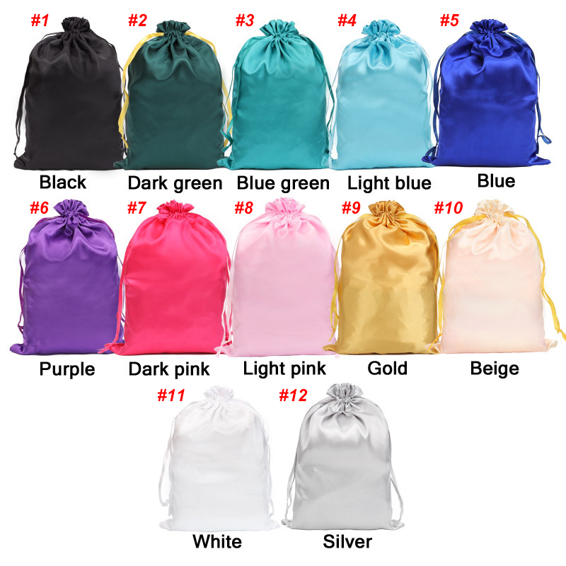 Personalized Dust Bag with logo Travel Portable Satin Fabric Drawstring Gift Bag Silk Screen Promotional Dust Bags for Clothing