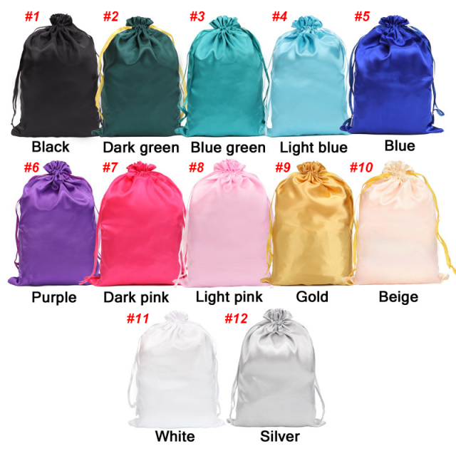 Personalized Dust Bag with logo Travel Portable Satin Fabric Drawstring Gift Bag Silk Screen Promotional Dust Bags for Clothing