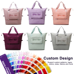 Wholesale Custom Brand Logo Sports Gym Travel Bag Luggage Bag Waterproof Portable Folding Storage Bag Women Travelling Travel