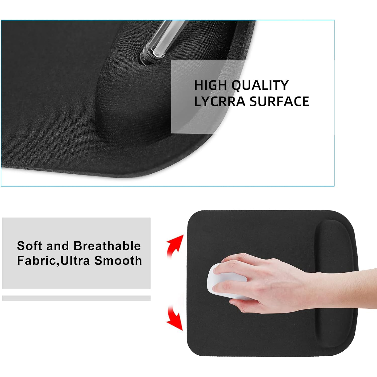 Wholesale Custom Mouse Pad Gaming Mouse Pad Promotion logo Sublimation Mousepad Blank Square 3D RGB Mouse Mat with Wrist Rest