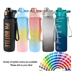 Custom Logo 32 Oz Sports Gym Water Bottle Large Capacity Plastic Cup Rope Portable Space Cup Hot Sale Outdoor Travel Bottle