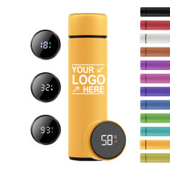 Factory Wholesale Vacuum Insulated Smart Water Cup Custom 500ml LED Vacuum Flask Stainless Steel Smart Water Bottle With Logo