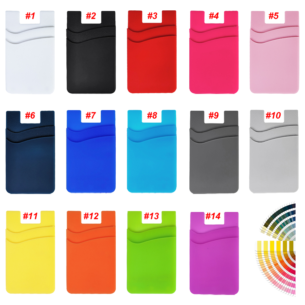 New Product Silicone Card Holder Back Sticker for Mobile Phone Custom Card Storage Containers Sticky Phone Card Holder with logo